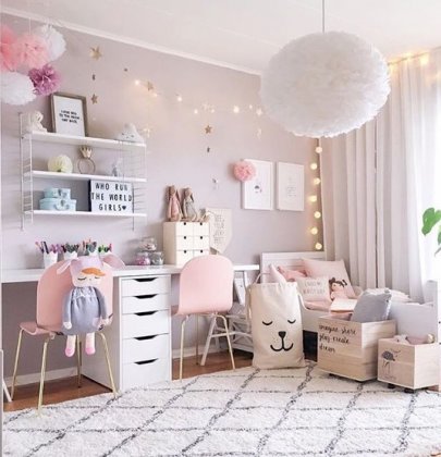 SHOP THE ROOM | Décoration chambre fille rose pastel